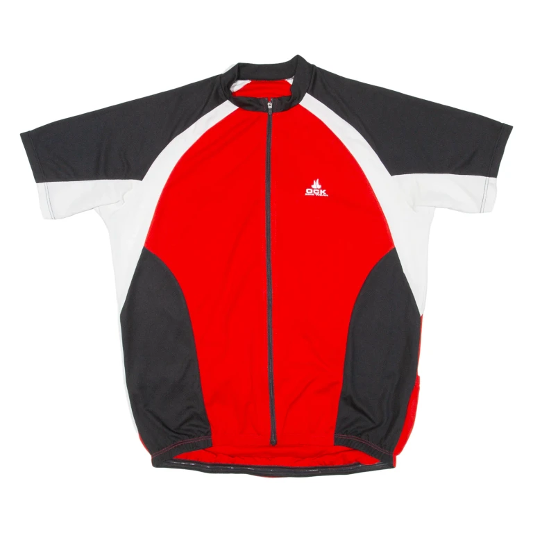 Cycling Mens Jersey Red Full Zip XL
