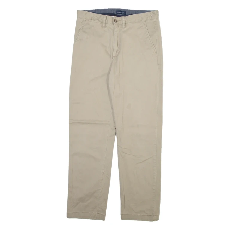 NAUTICA Mens Trousers Beige Regular Straight W32 L30