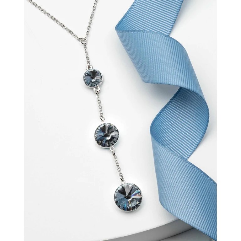 3 Rivoli Crystal Graduated Necklace made with Swarovski