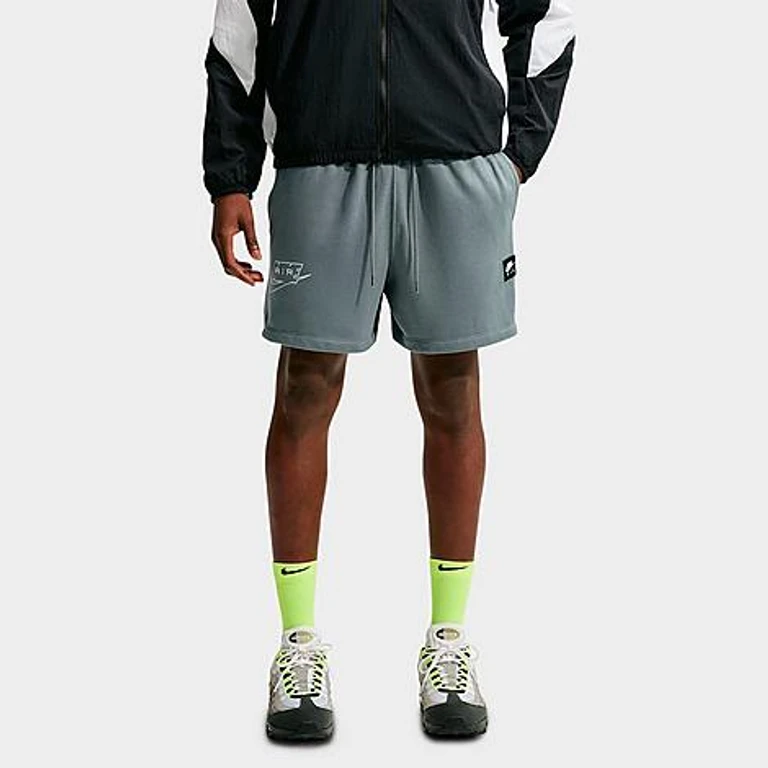 Nike Men's Air Fleece Shorts in Smoke Grey/White/White Size: Small