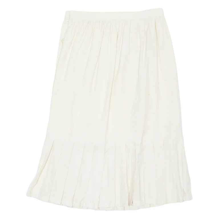 Womens A-Line Skirt Cream Midi M