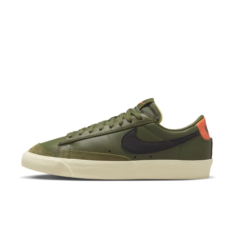 Women's Blazer Low 77 'Medium Olive Orange Trans' Sneakers
