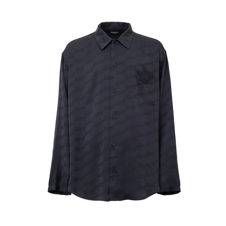 Gray Viscose Dress Shirt - Men