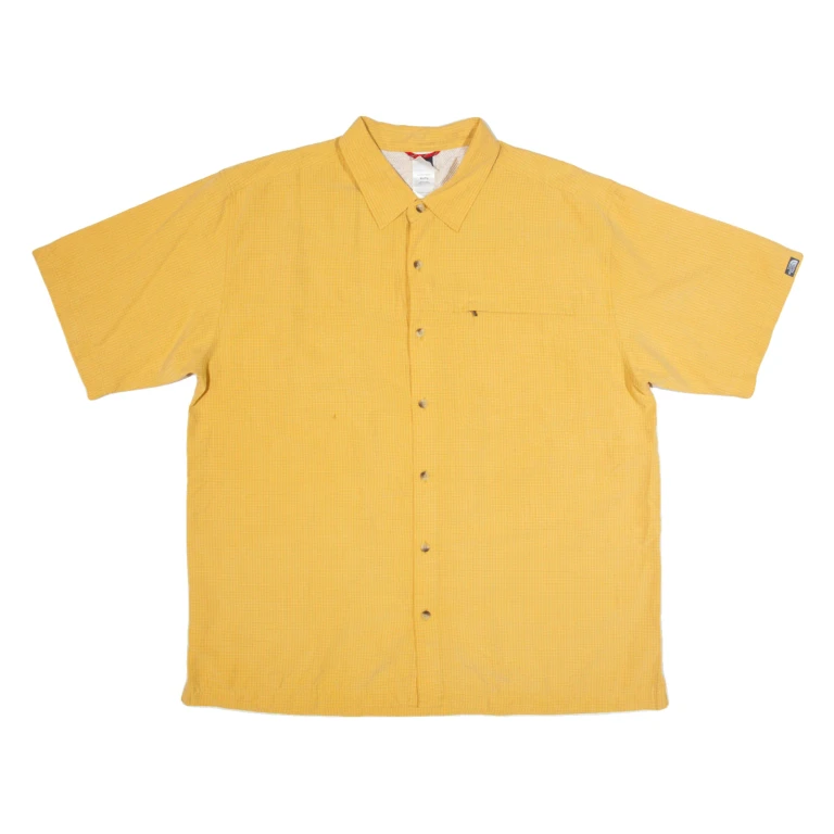 THE NORTH FACE Mens Shirt Yellow Check XL