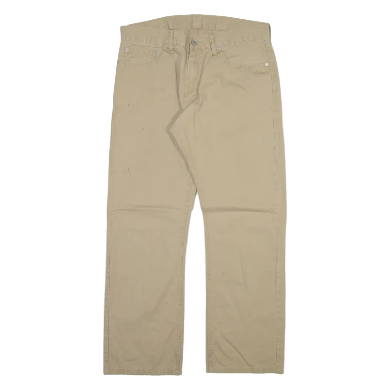 LEVI'S 514 Mens Trousers Beige Slim Straight W34 L30