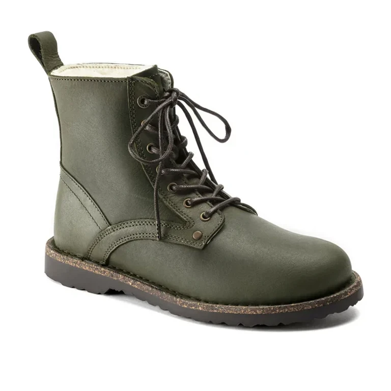 Women's Bryson Shearling Oiled Nubuck Leather Hunter Green Boots
