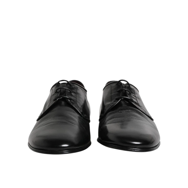 Black Leather Lace Up Derby Dress Formal Shoes Calf - Men