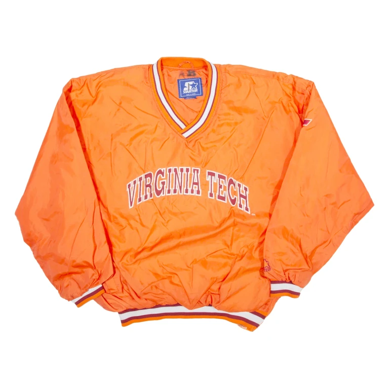G-STAR Virginia Tech Mens Pullover Jacket Orange Nylon USA XL