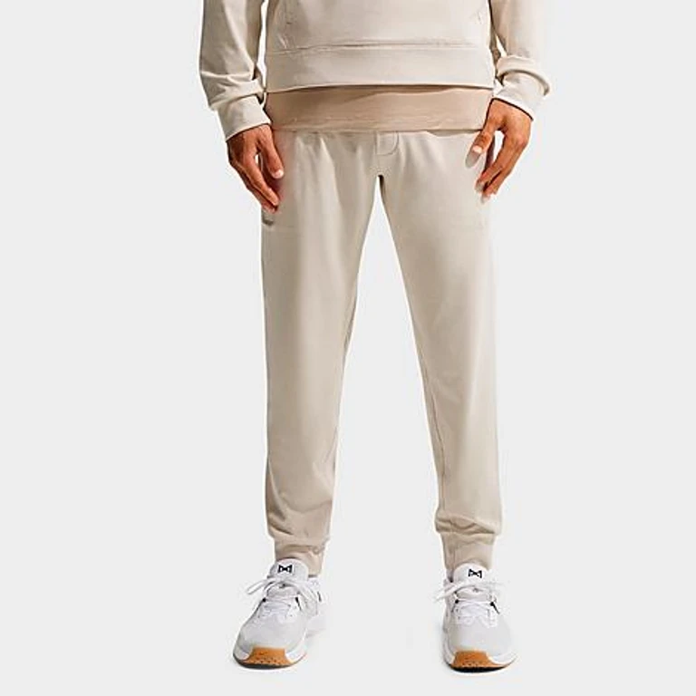 Nike Men's Primary NanoKnit Dri-FIT UV Protection Performance Jogger Pants in Light Orewood Brown/Sail/Heather Size: XS