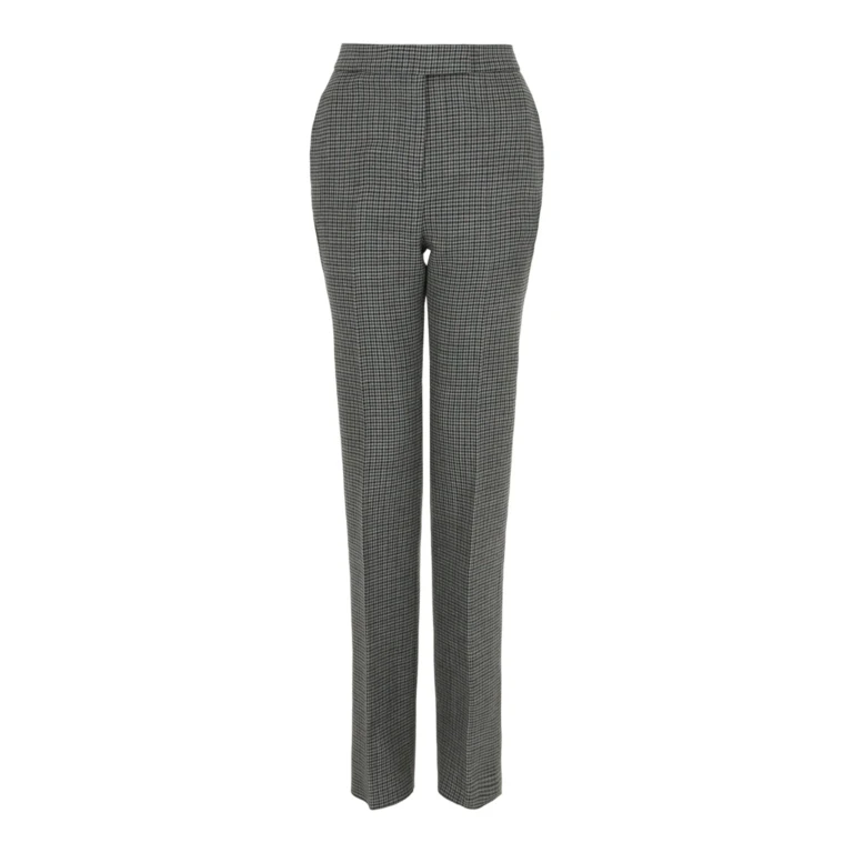 Wool Houndstooth Trousers