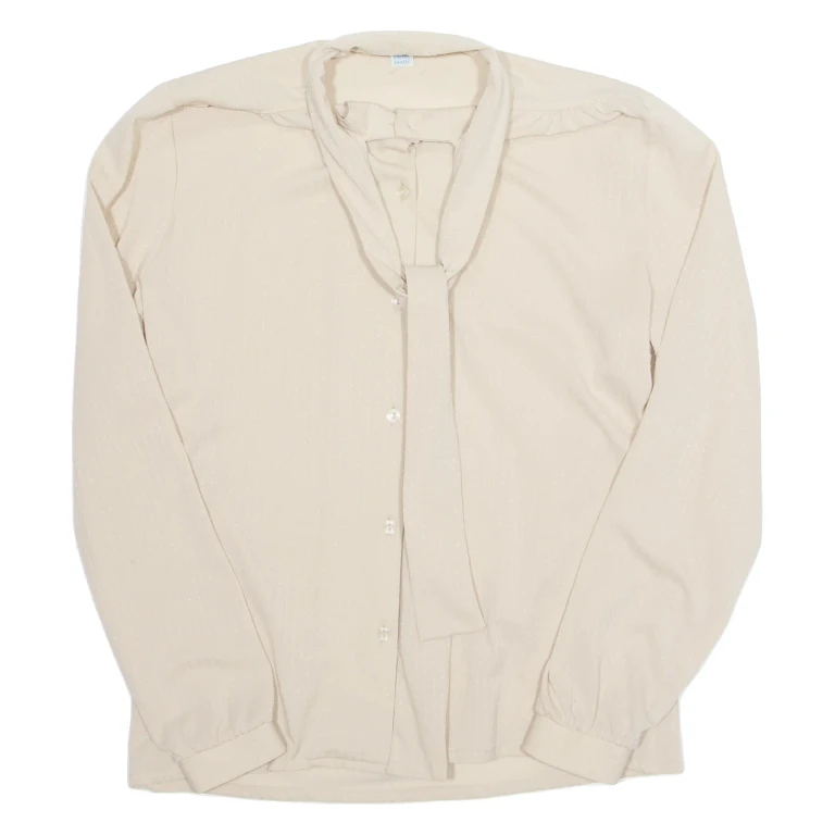 Womens Blouse Beige Long Sleeve M