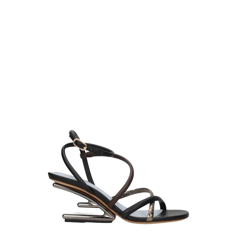 Multicolor Leather Flat Sandals - Women