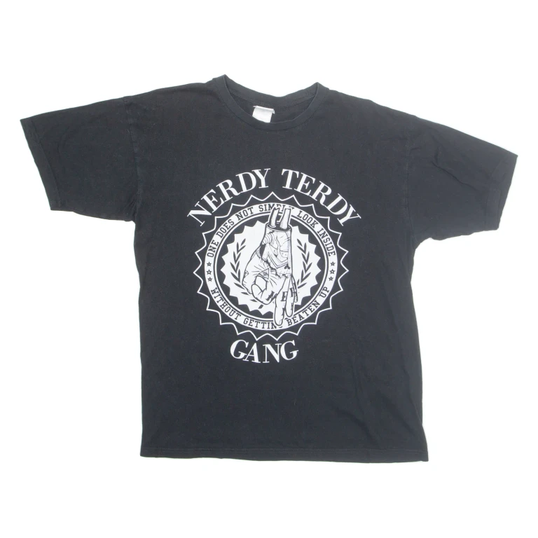 Nerdy Terdy Gang Mens T-Shirt Black M