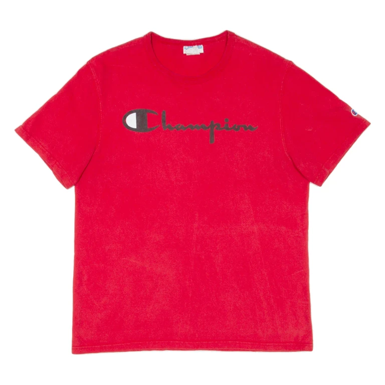 CHAMPION Mens T-Shirt Red M
