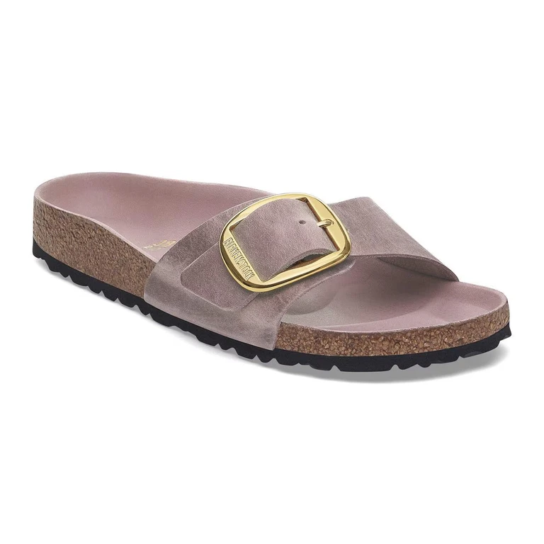 Unisex Madrid Big Buckle Waxy Leather Lavender Blush