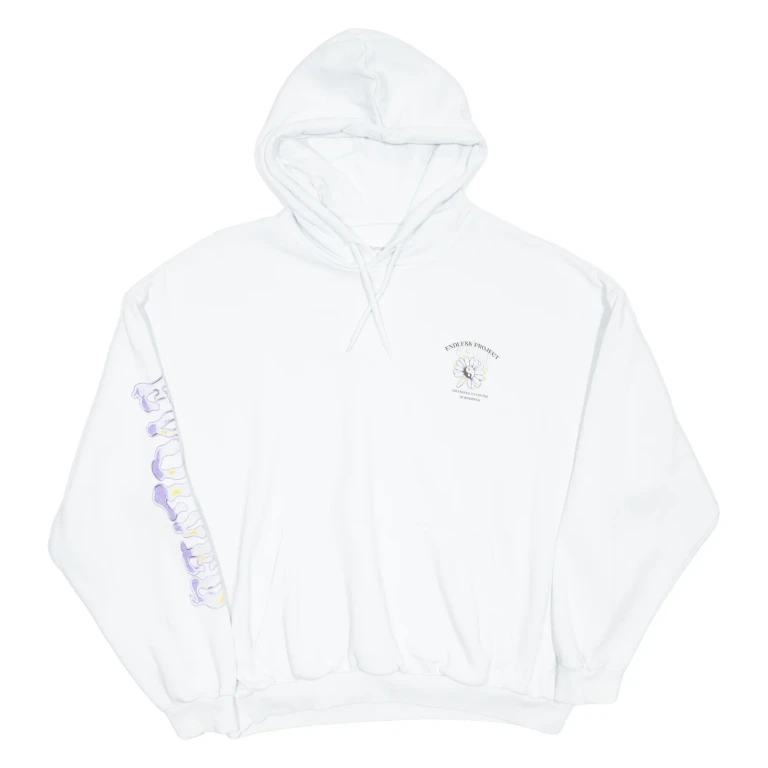 Endless Project Womens White Hoodie XL