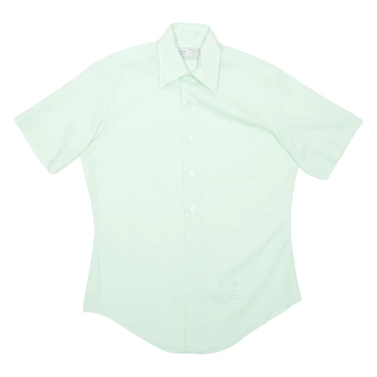 DRESS SHIRT Mens Plain Shirt Green L