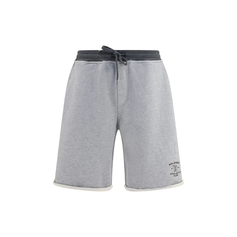 Brunello Cucinelli Gray Cotton Bermuda Shorts - Men