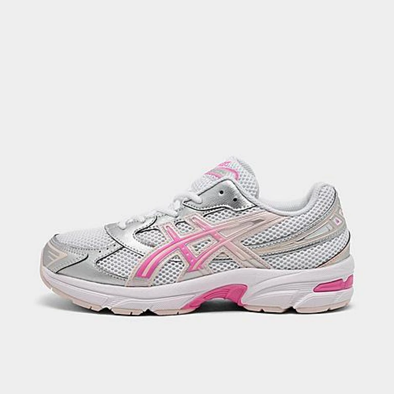 Big Kids ASICS GEL-1130 Casual Shoes in White/Dragon Fruit Size: 3.5