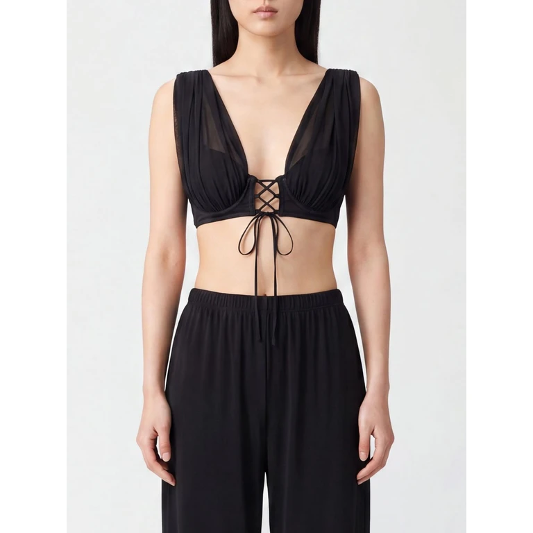 Pure Silk Deep V-Neck Bralette Top (06SSTO4211650099)