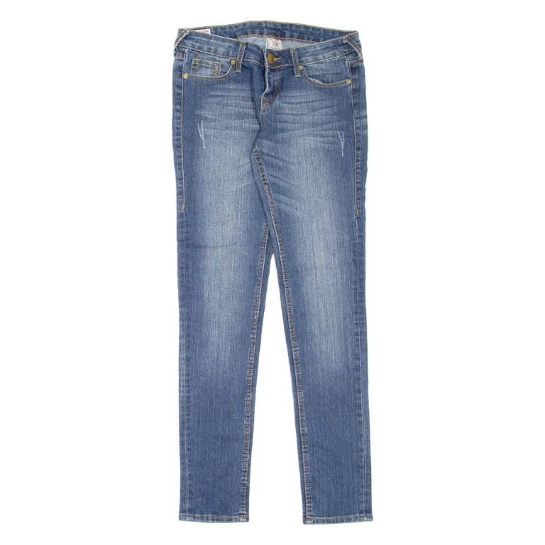 TRUE RELIGION Womens Jeans Blue Slim Skinny Stone Wash W27 L30