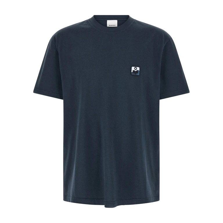 Marant Blue Cotton T-Shirt - Men