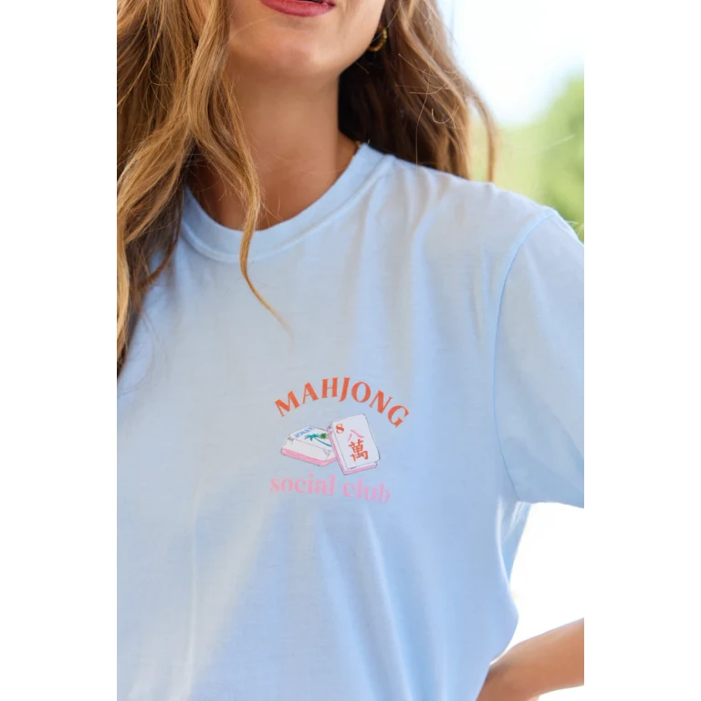 Mahjong Tiles Light Blue Graphic Tee