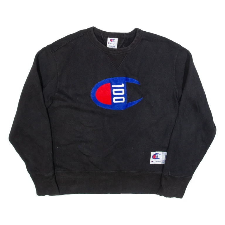 CHAMPION Mens Sweatshirt Black M