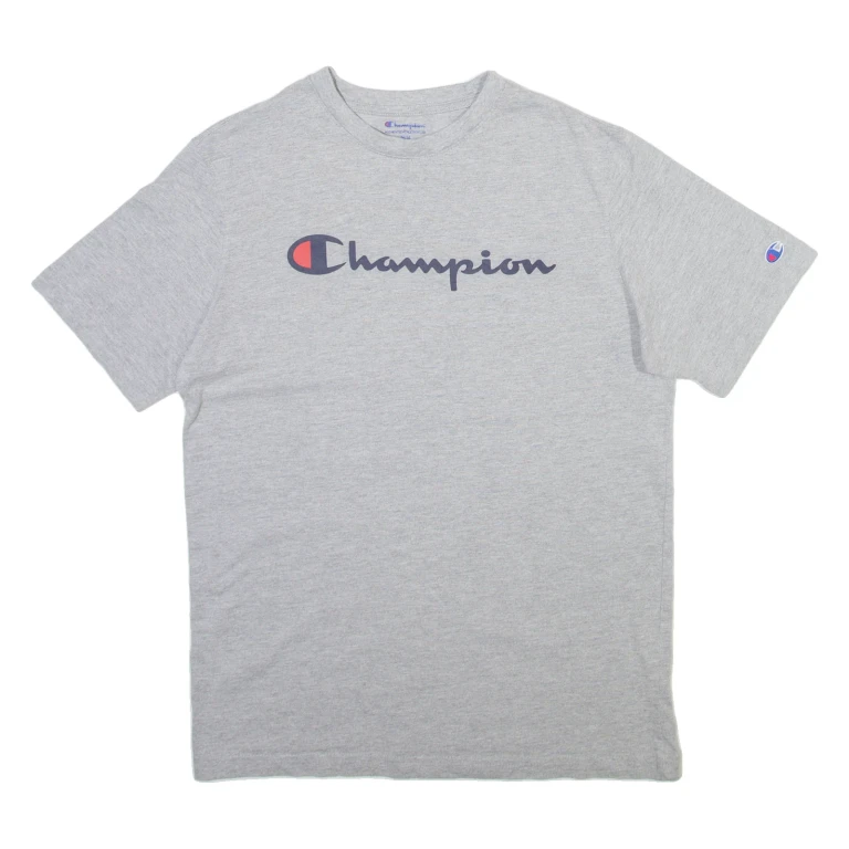 CHAMPION Mens T-Shirt Grey M
