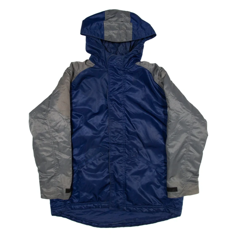 NIKE Mens Jacket Grey Nylon Hooded L