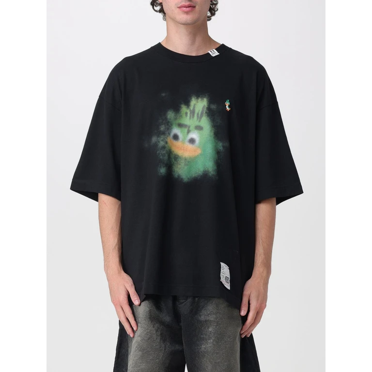 Oversized Cotton T-shirt with Graphic Logo Print (J16TS861BLACK)