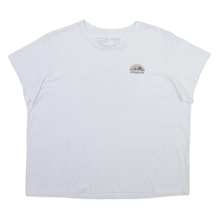 PATAGONIA Womens T-Shirt Blue 2XL