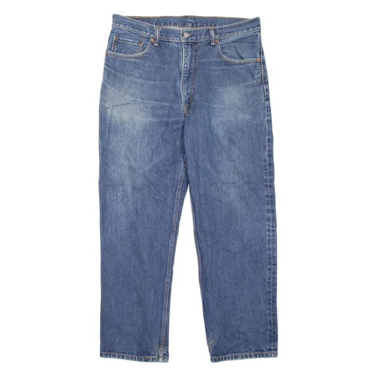 LEVI'S 550 Jeans Mens Blue Relaxed Tapered Stone Wash W36 L30