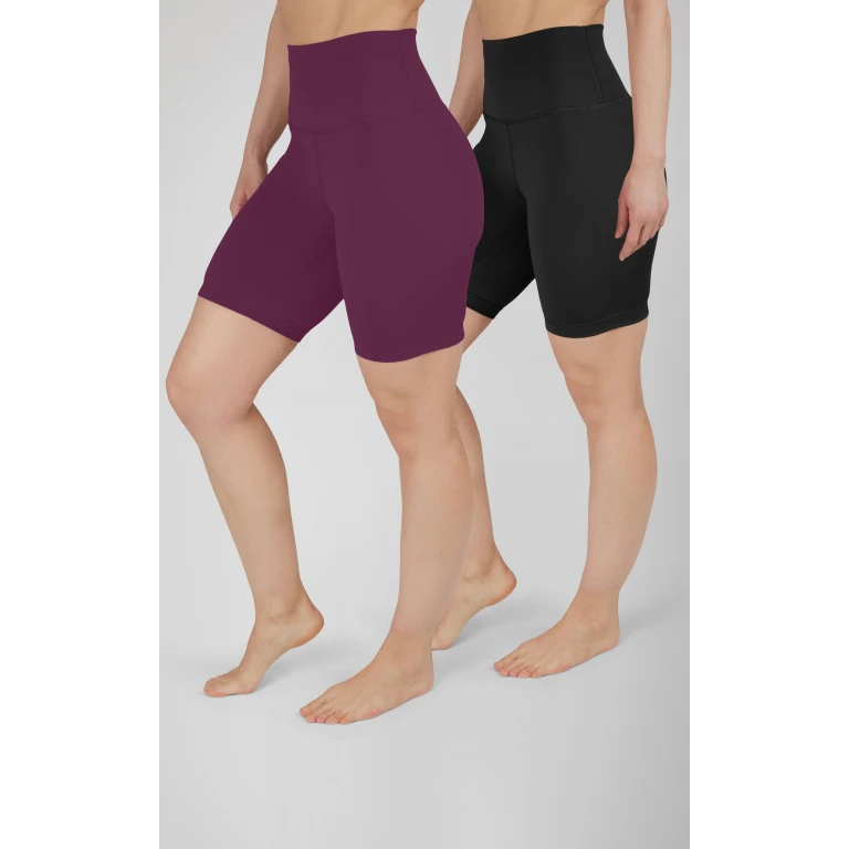 2 PK Lux Super Hi Rise 7" Classic Biker Short