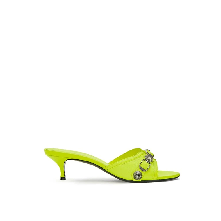 Balenciaga Yellow Leather Mules - Women