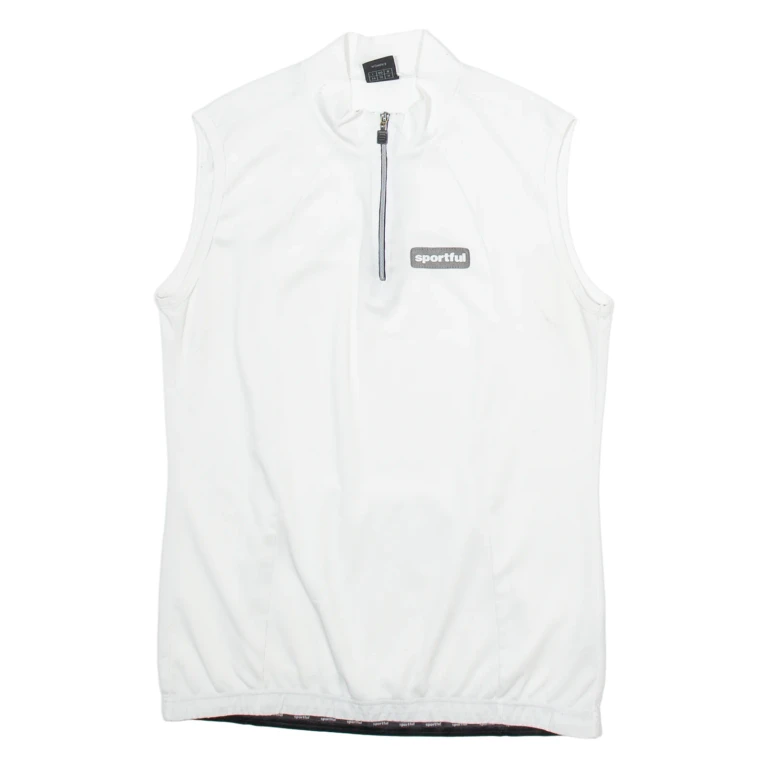SPORTFUL Womens Jersey White Sleeveless 1/4 Zip M