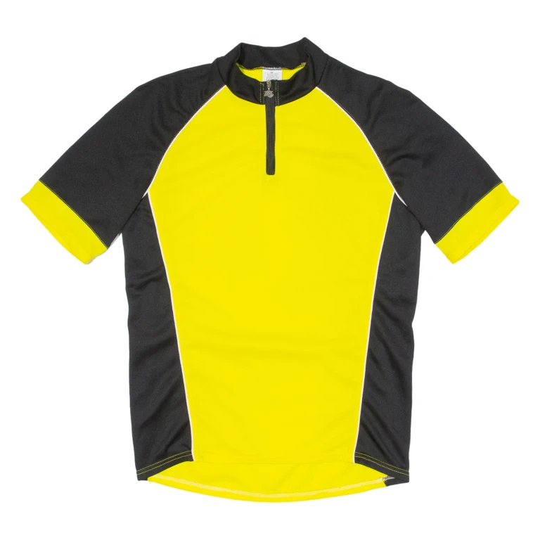 Cycling Mens Jersey Yellow 1/4 Zip M