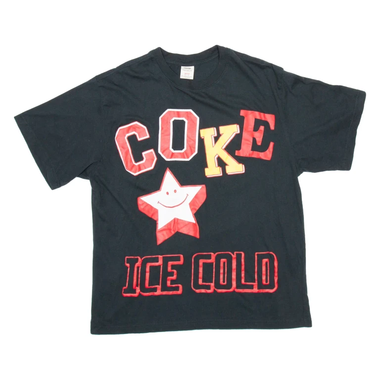 COCA COLA Pacsun Mens T-Shirt Black M