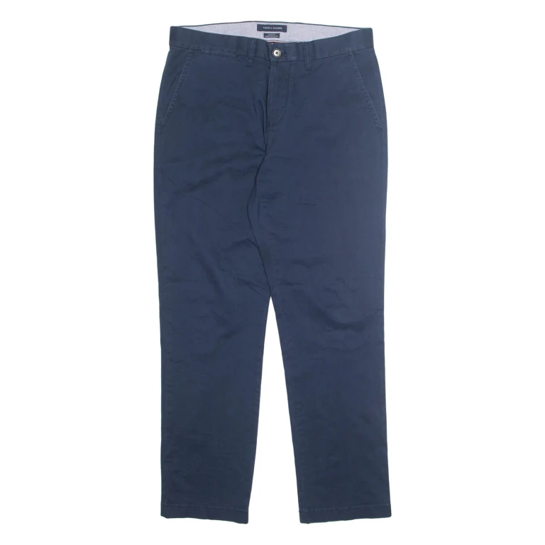 TOMMY HILFIGER Chino Mens Trousers Blue Regular Tapered W31 L30