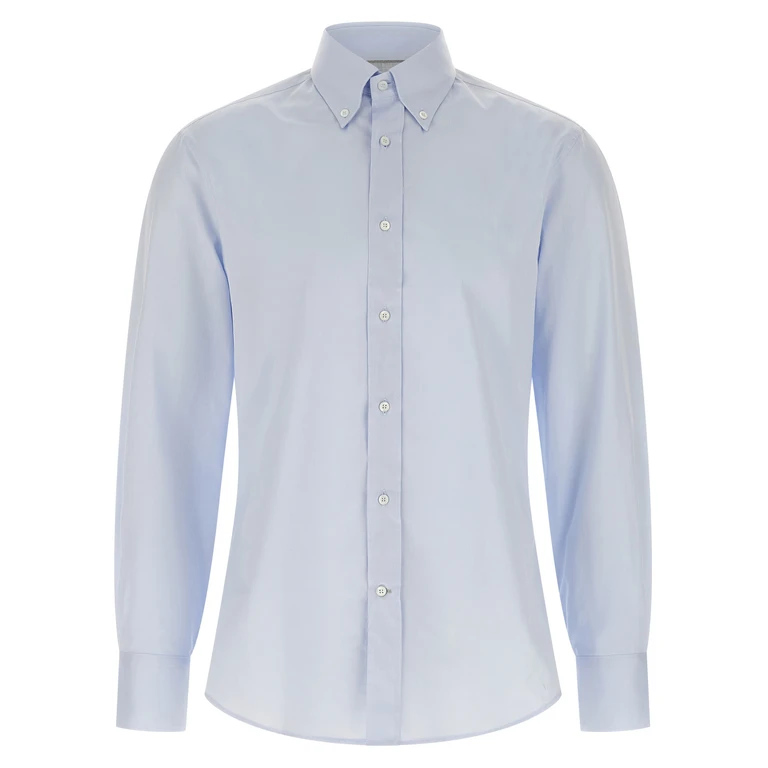 Brunello Cucinelli Blue Cotton Blouse - Men
