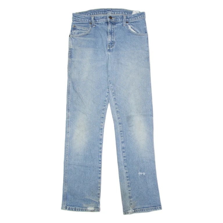 DICKIES Distressed Mens Jeans Blue Regular Skinny Stone Wash W30 L30