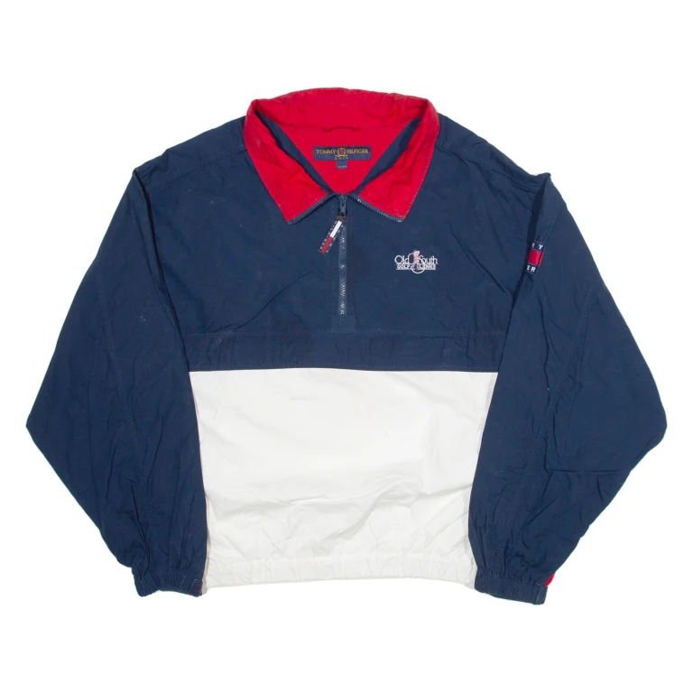 TOMMY HILFIGER Old South Golf Links Mens Pullover Jacket Blue XL