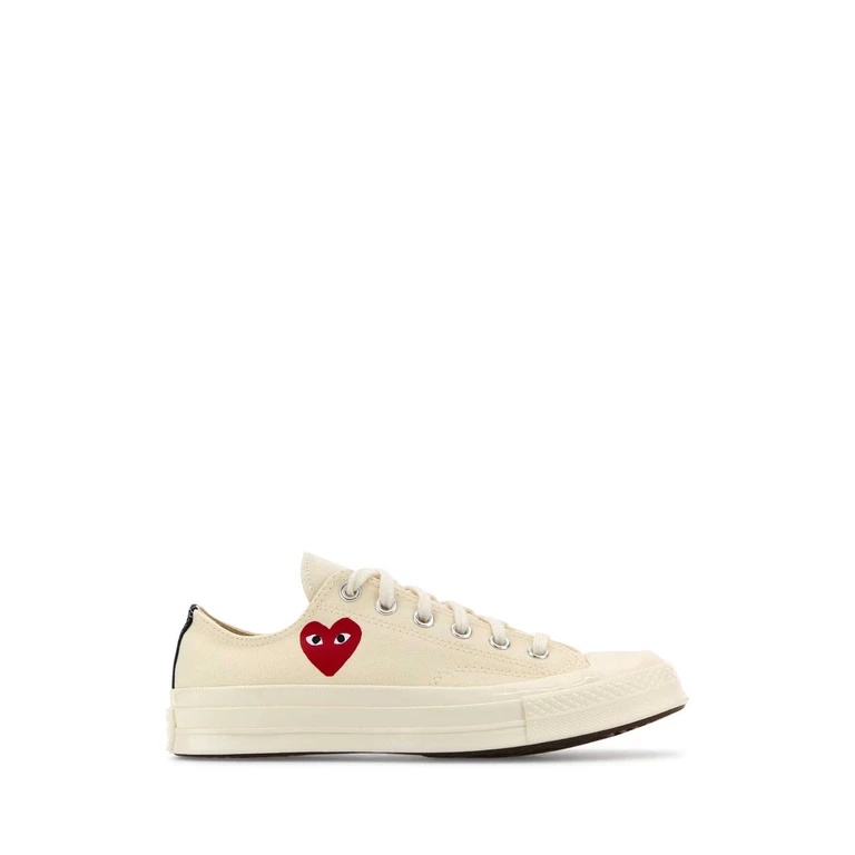 Comme Des Garcons Play Ivory Canvas Comme Des Garã§ons X Converse Sneakers Beige - Men
