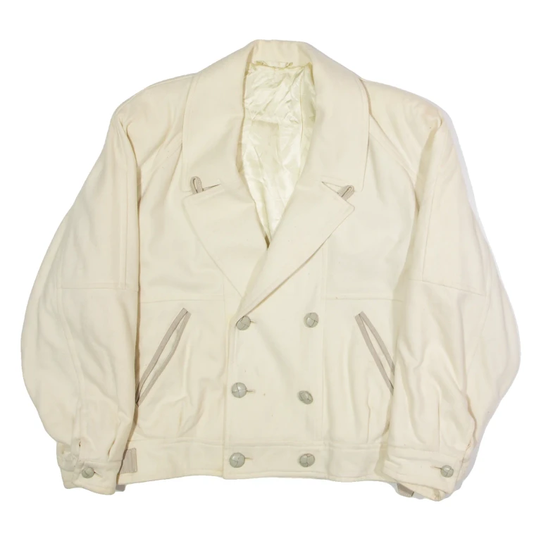 BIGNOMI Womens Flight Jacket Cream 90s XL