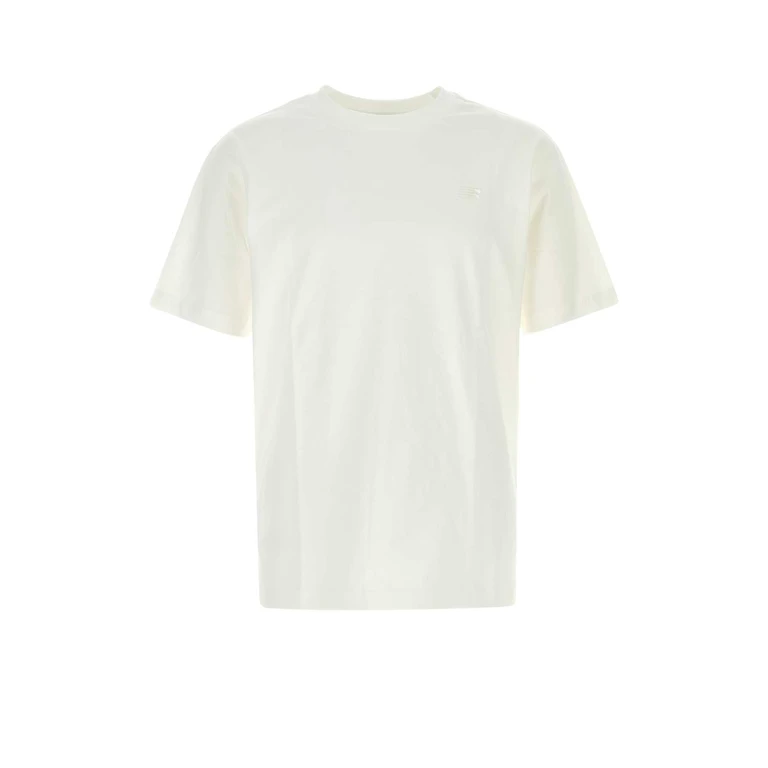 New Balance White Cotton T-Shirt Exterior - Men