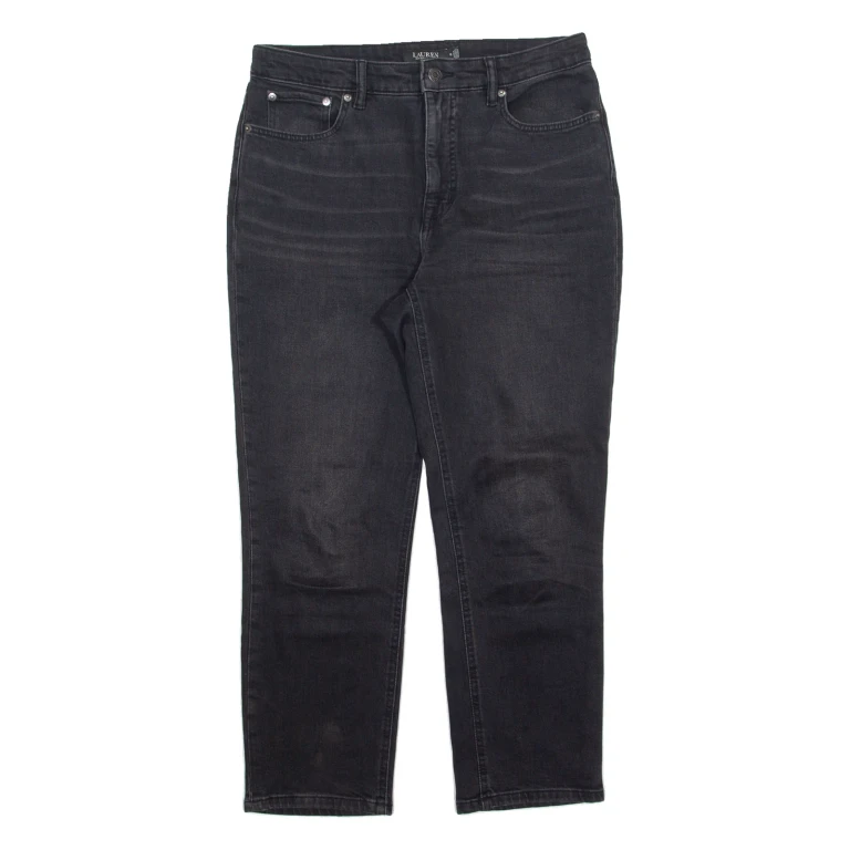 LAUREN RALPH LAUREN Womens Jeans Black Regular Straight W32 L26