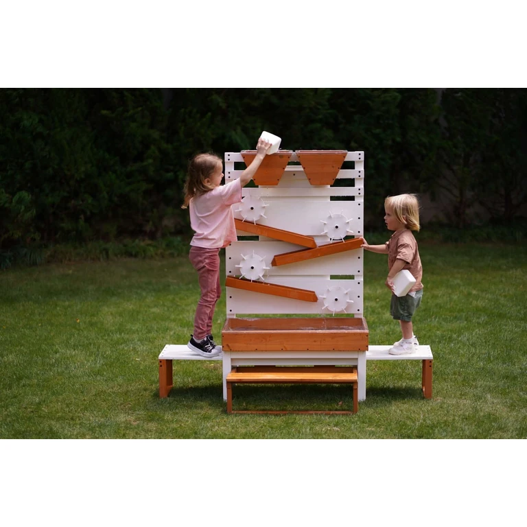 Large Wooden Water Table - Multi-Level Sensory Play Station