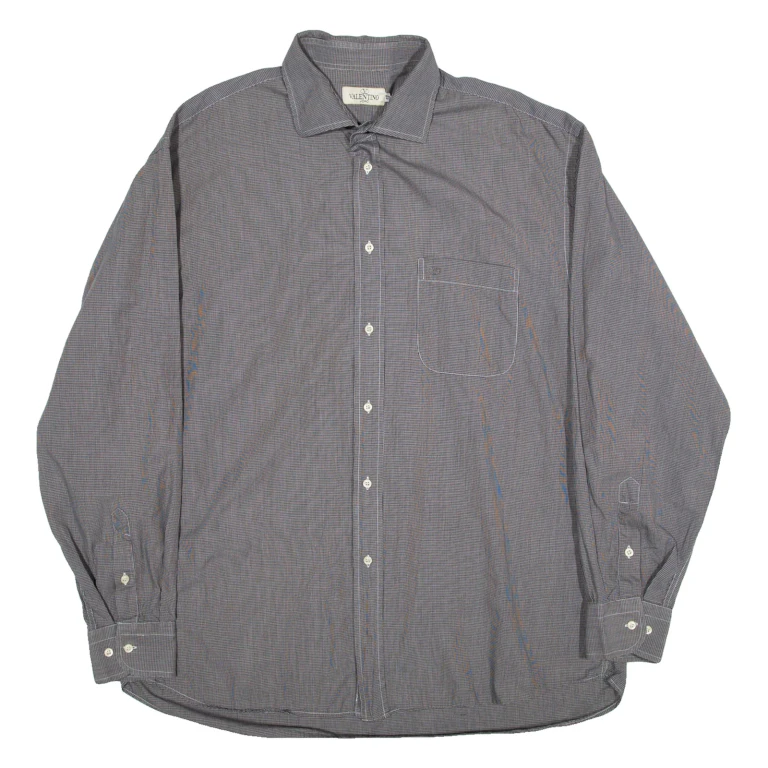 VALENTINO Mens Shirt Grey Long Sleeve XL