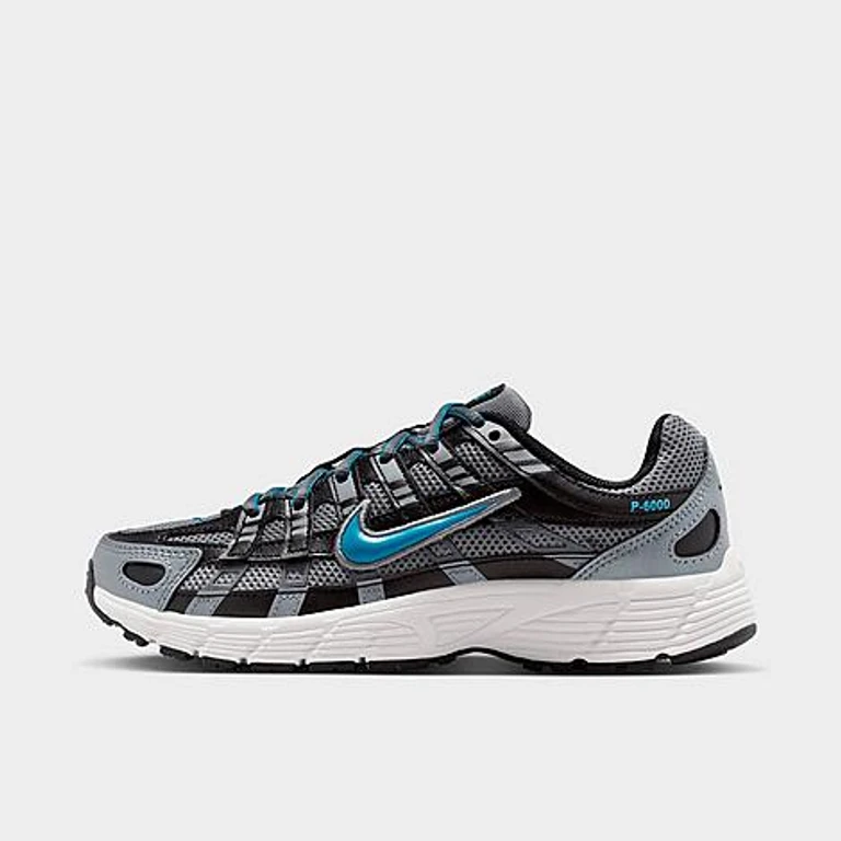 Big Kids P-6000 Casual Shoes in Smoke Grey/Black/Platinum Tint Size: 3.5