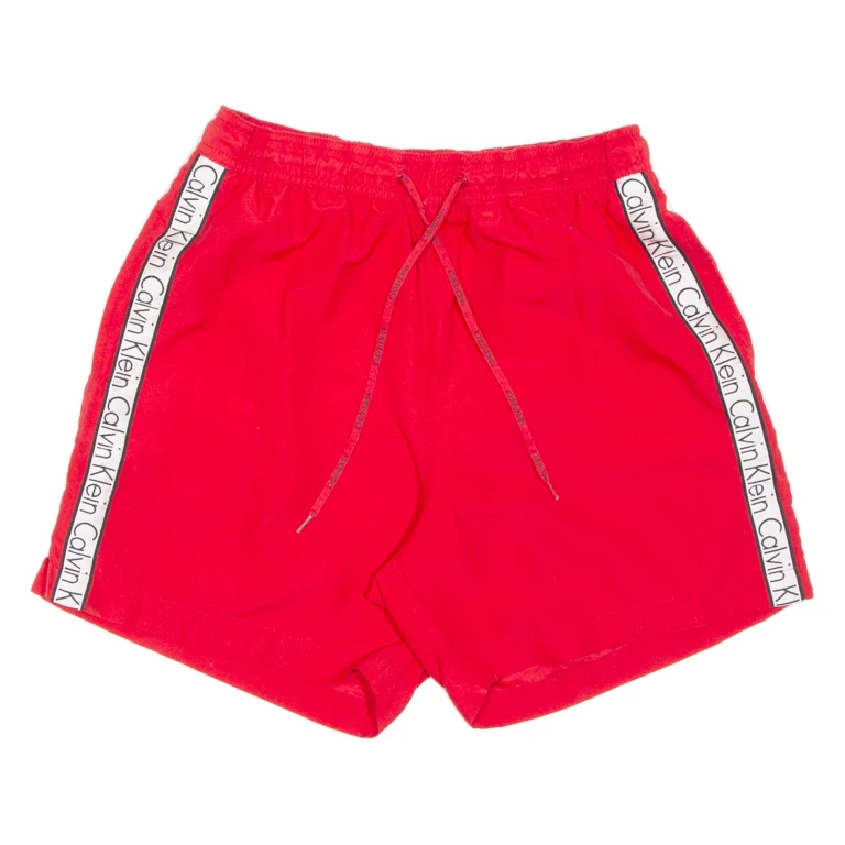 CALVIN KLEIN Mesh Lining Mens Swimming Shorts Red S W26